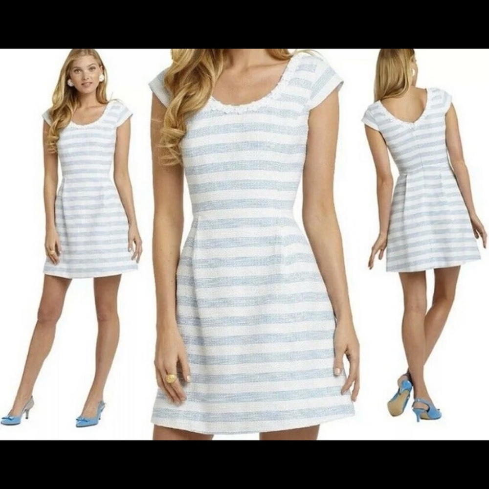 Lilly P. , Size 0, Blue and White striped dress